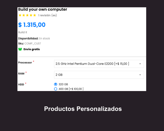 Selección de producto